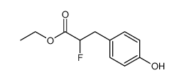 ethyl 2-fluoro-3-(4-hydroxyphenyl)propanoate Structure