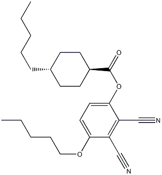反式-4-戊基-环己烷羧酸 2,3-二氰基-4-(戊氧基)苯基酯结构式