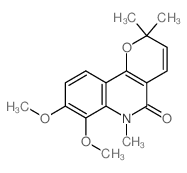 5H-Pyrano[3,2-c]quinolin-5-one,2,6-dihydro- 7,8-dimethoxy-2,2,6-trimethyl-结构式