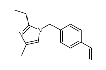 1-[(4-ethenylphenyl)methyl]-2-ethyl-4-methylimidazole结构式
