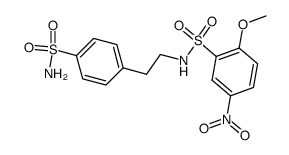 2-methoxy-5-nitro-N-(4-sulfamoylphenethyl)benzenesulfonamide Structure