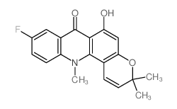 9-fluoro-6-hydroxy-3,3,12-trimethylpyrano[2,3-c]acridin-7-one结构式