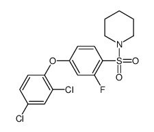 1-[4-(2,4-dichlorophenoxy)-2-fluorophenyl]sulfonylpiperidine结构式