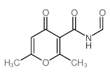 4H-Pyran-3-carboxamide,N-formyl-2,6-dimethyl-4-oxo- Structure