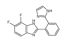 4,5-difluoro-2-[2-(1H-imidazol-2-yl)phenyl]-1H-benzimidazole结构式