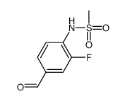 N-(2-fluoro-4-formylphenyl)methanesulfonamide结构式