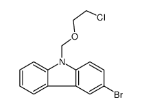 3-bromo-9-(2-chloroethoxymethyl)carbazole结构式