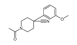 4-Piperidinecarbonitrile, 1-acetyl-4-(3-methoxyphenyl)结构式