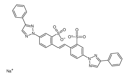 sodium 4,4'-bis(4-phenyl-2H-1,2,3-triazol-2-yl)stilbene-2,2'-disulphonate structure