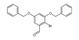 Benzaldehyde, 2-bromo-3,5-bis(phenylmethoxy) Structure