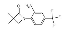 1-[2-Amino-4-(trifluoromethyl)phenyl]-3,3-dimethylazetidin-2-one结构式