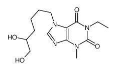 7-(5,6-dihydroxyhexyl)-1-ethyl-3-methylpurine-2,6-dione Structure