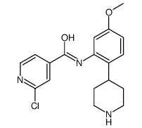 2-chloro-N-(5-methoxy-2-piperidin-4-ylphenyl)pyridine-4-carboxamide Structure