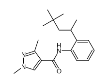 1,3-dimethyl-N-[2-(1,3,3-trimethylbutyl)-phenyl]-1H-pyrazole-4-carboxamide Structure
