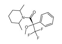 (S)-1-(2,6-Dimethyl-piperidin-1-yl)-3,3,3-trifluoro-2-methoxy-2-phenyl-propan-1-one结构式