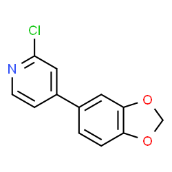 2-CHLORO-4-(1,3-BENZODIOXOL-5-YL)PYRIDINE结构式