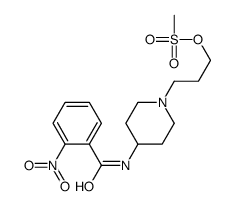 3-[4-[(2-nitrobenzoyl)amino]piperidin-1-yl]propyl methanesulfonate Structure