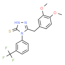 5-(3,4-DIMETHOXY-BENZYL)-4-(3-TRIFLUOROMETHYL-PHENYL)-4H-[1,2,4]TRIAZOLE-3-THIOL结构式