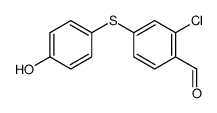 2-chloro-4-(4-hydroxyphenyl)sulfanylbenzaldehyde结构式