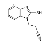 3-(2-sulfanylidene-3H-imidazo[4,5-b]pyridin-1-yl)propanenitrile结构式