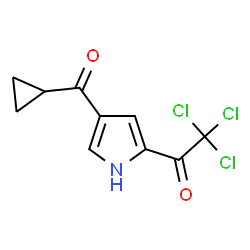 2,2,2-TRICHLORO-1-[4-(CYCLOPROPYLCARBONYL)-1H-PYRROL-2-YL]-1-ETHANONE结构式