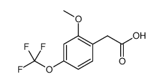 2-METHOXY-4-(TRIFLUOROMETHOXY)PHENYLACETIC ACID结构式