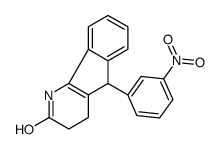 5-(3-nitrophenyl)-1,3,4,5-tetrahydroindeno[1,2-b]pyridin-2-one结构式