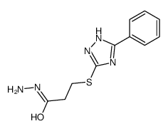 3-[(5-phenyl-1H-1,2,4-triazol-3-yl)sulfanyl]propanehydrazide Structure