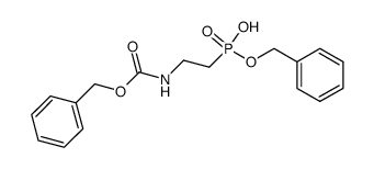 2-(N-benzyloxycarbonylamino)ethylphosphonic acid benzyl ester结构式