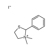3,3-dimethyl-2-phenyl-1,3-thiazolidin-3-ium,iodide Structure