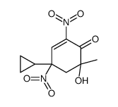 4-cyclopropyl-6-hydroxy-6-methyl-2,4-dinitrocyclohex-2-en-1-one结构式