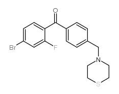 4-BROMO-2-FLUORO-4'-THIOMORPHOLINOMETHYL BENZOPHENONE结构式