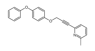 2-methyl-6-[3-(4-phenoxyphenoxy)prop-1-ynyl]pyridine结构式