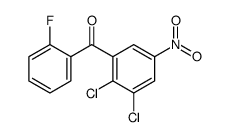 (2,3-dichloro-5-nitrophenyl)-(2-fluorophenyl)methanone结构式