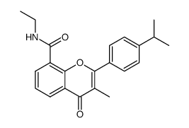 4'-isopropyl-3-methylflavone-8-carboxylic acid N-ethylamide结构式