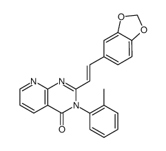 2-(3,4-methylenedioxystyryl)-3-(2-methylphenyl)pyrido<2,3-d>pyrimidin-4(3H)-one Structure