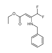 ethyl 3-(benzylamino)-4,4-difluorobut-2-enoate结构式