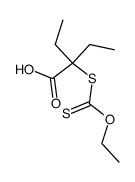 2-ethoxythiocarbonylmercapto-2-ethyl-butyric acid Structure
