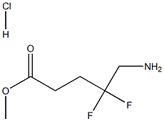 5-氨基-4,4-二氟戊酸甲酯盐酸盐结构式