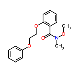 N-Methoxy-N-methyl-2-(2-phenoxyethoxy)benzamide Structure