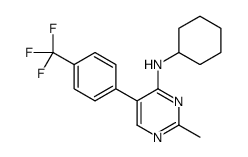 N-cyclohexyl-2-methyl-5-[4-(trifluoromethyl)phenyl]pyrimidin-4-amine结构式