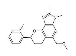 (8S)-5-(methoxymethyl)-2,3-dimethyl-8-(2-methylphenyl)-3,6,7,8-tetrahydrochromeno[7,8-d]imidazole Structure