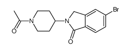 2-(1-acetylpiperidin-4-yl)-5-bromo-3H-isoindol-1-one结构式