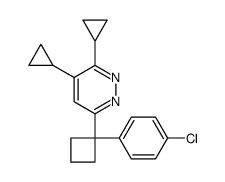 6-[1-(4-chlorophenyl)cyclobutyl]-3,4-dicyclopropylpyridazine结构式