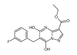 ethyl 6-(3-fluorobenzyl)-5,7-dihydroxypyrazolo-[1,5-a]pyrimidine-3-carboxylate结构式