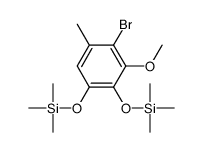 (3-bromo-2-methoxy-4-methyl-6-trimethylsilyloxyphenoxy)-trimethylsilane结构式