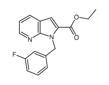 ethyl 1-[(3-fluorophenyl)methyl]-1H-pyrrolo[2,3-b]pyridine-2-carboxylate结构式