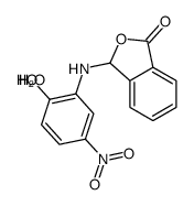 3-(2-hydroxy-5-nitroanilino)-3H-2-benzofuran-1-one,hydrate结构式