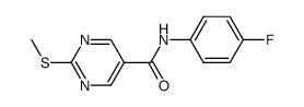 2-methylsulfanylpyrimidine-5-carboxylic acid (4-fluorophenyl)amide结构式