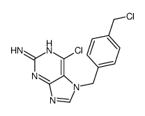 6-chloro-7-[[4-(chloromethyl)phenyl]methyl]purin-2-amine Structure